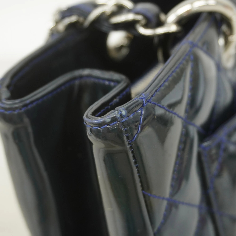 CHANEL Blue Leather Tote Bag - Picture 7 of 11